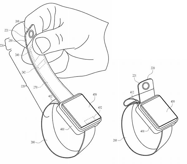 apple watch positionable band patent