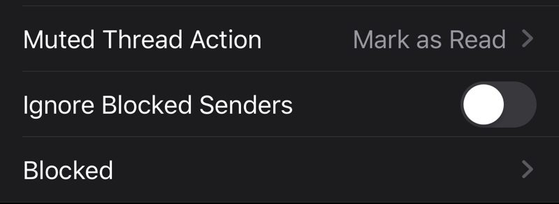 iOS 13 Ignore Blocked