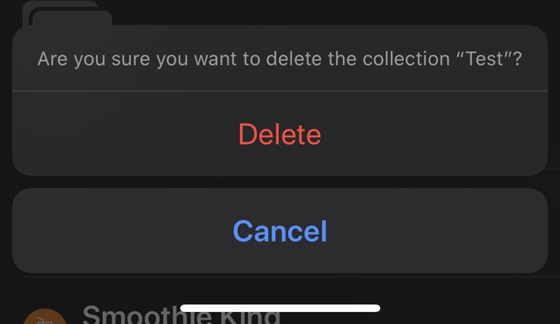 applemapscollectiondelete