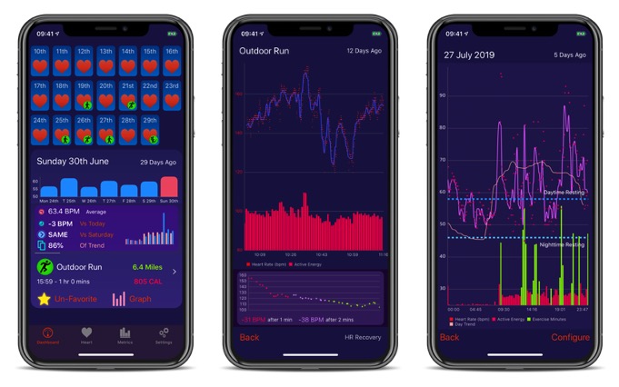 heart analyzer app screens