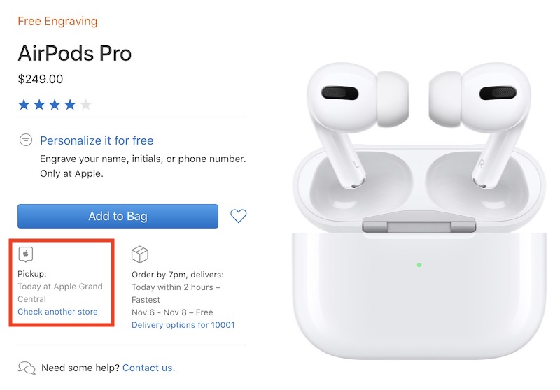 airpods pro pickup