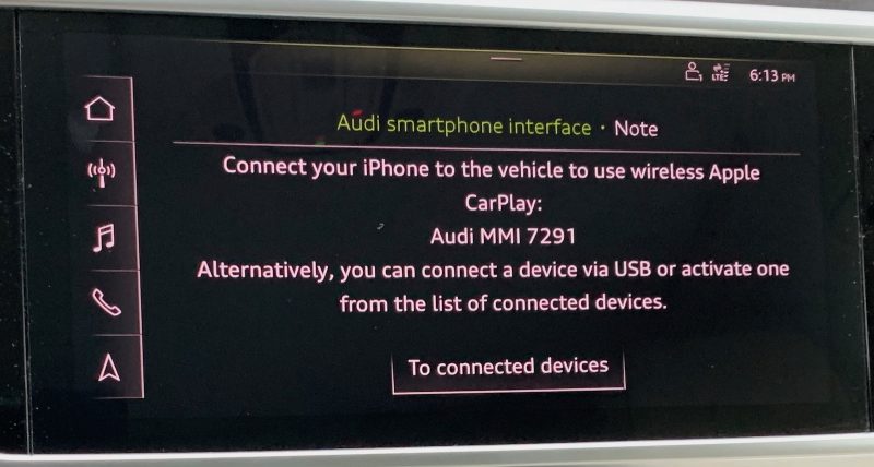 audi a7 carplay setup