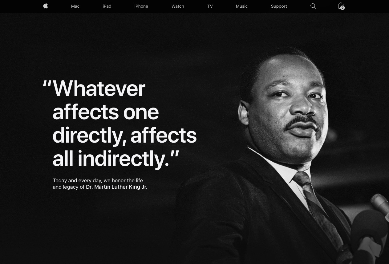 photo of Apple and Tim Cook Commemorate Dr. Martin Luther King, Jr. image