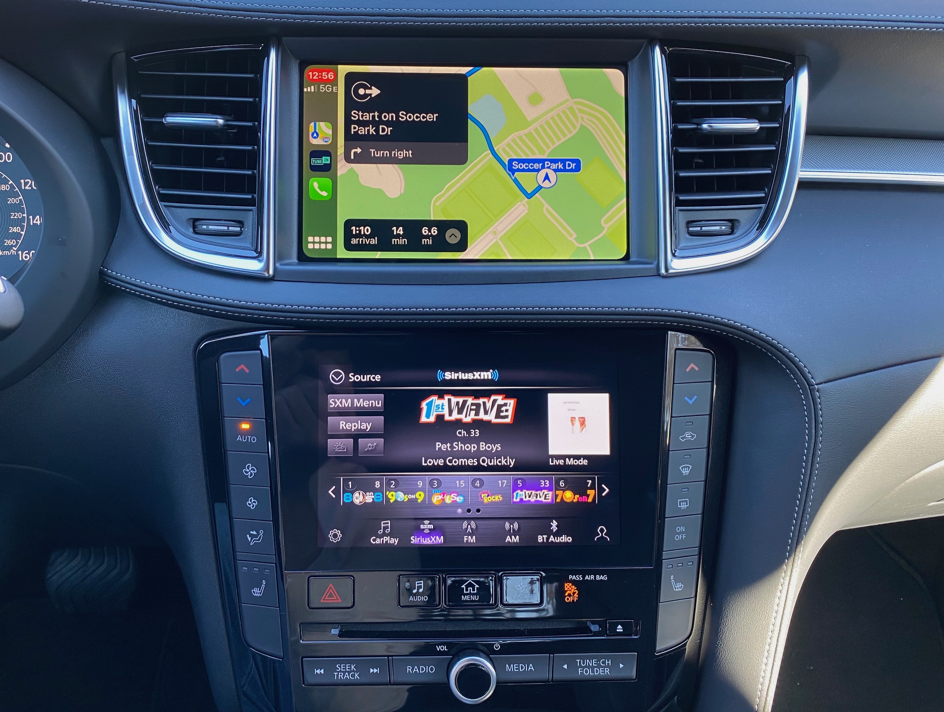 infiniti qx50 carplay maps