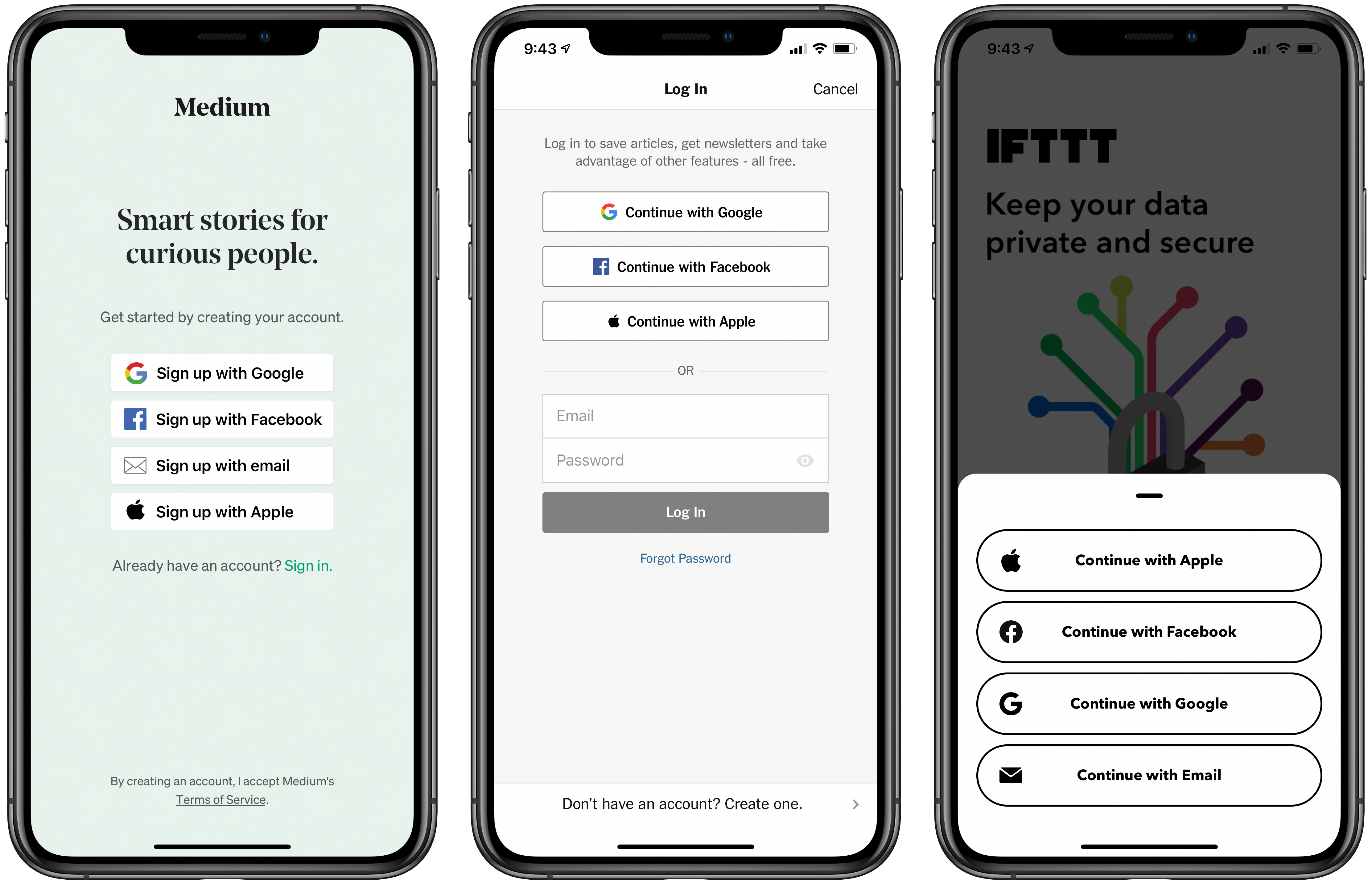 Signing in to IFTTT with Google, Facebook, or Apple – IFTTT Help