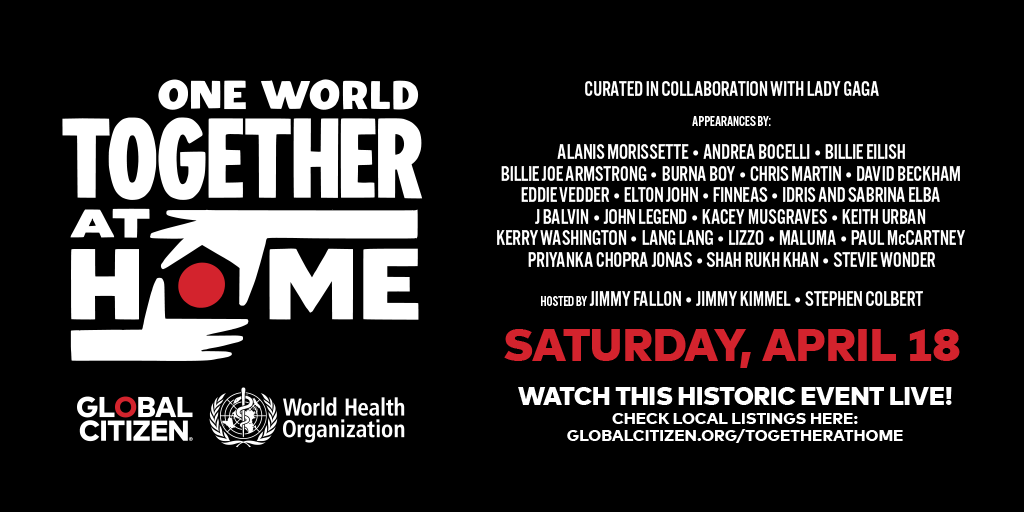 photo of Apple, Amazon, YouTube and Others to Live Stream 'One World: Together At Home' Virtual Concert image