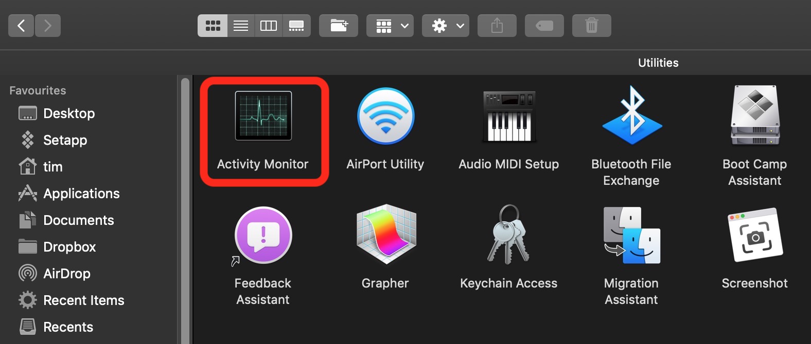 system activity monitor