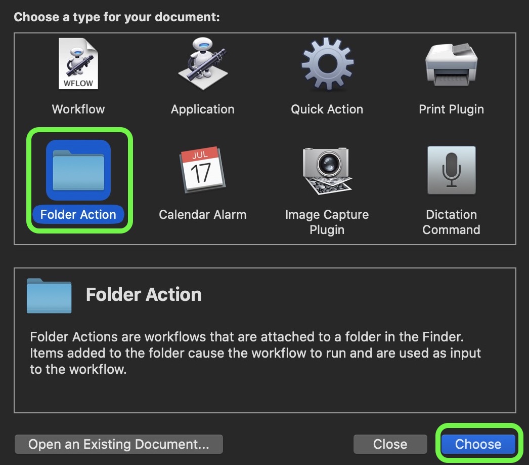 automator folder action - نحوه ایجاد یک پوشه تبدیل تصویر در macOS