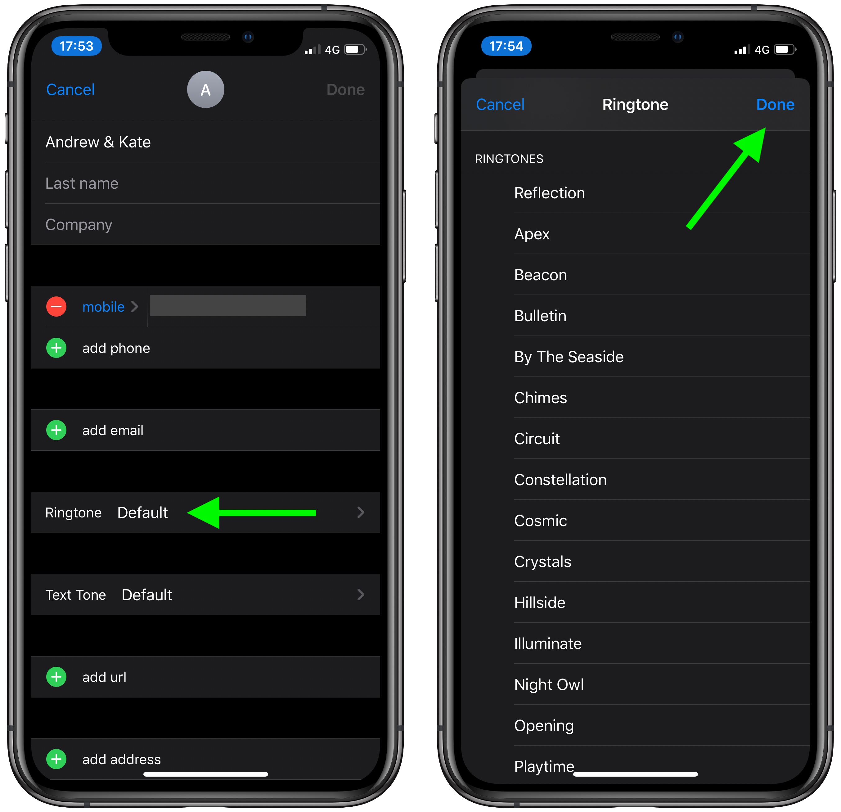 assign ringtones on android phone