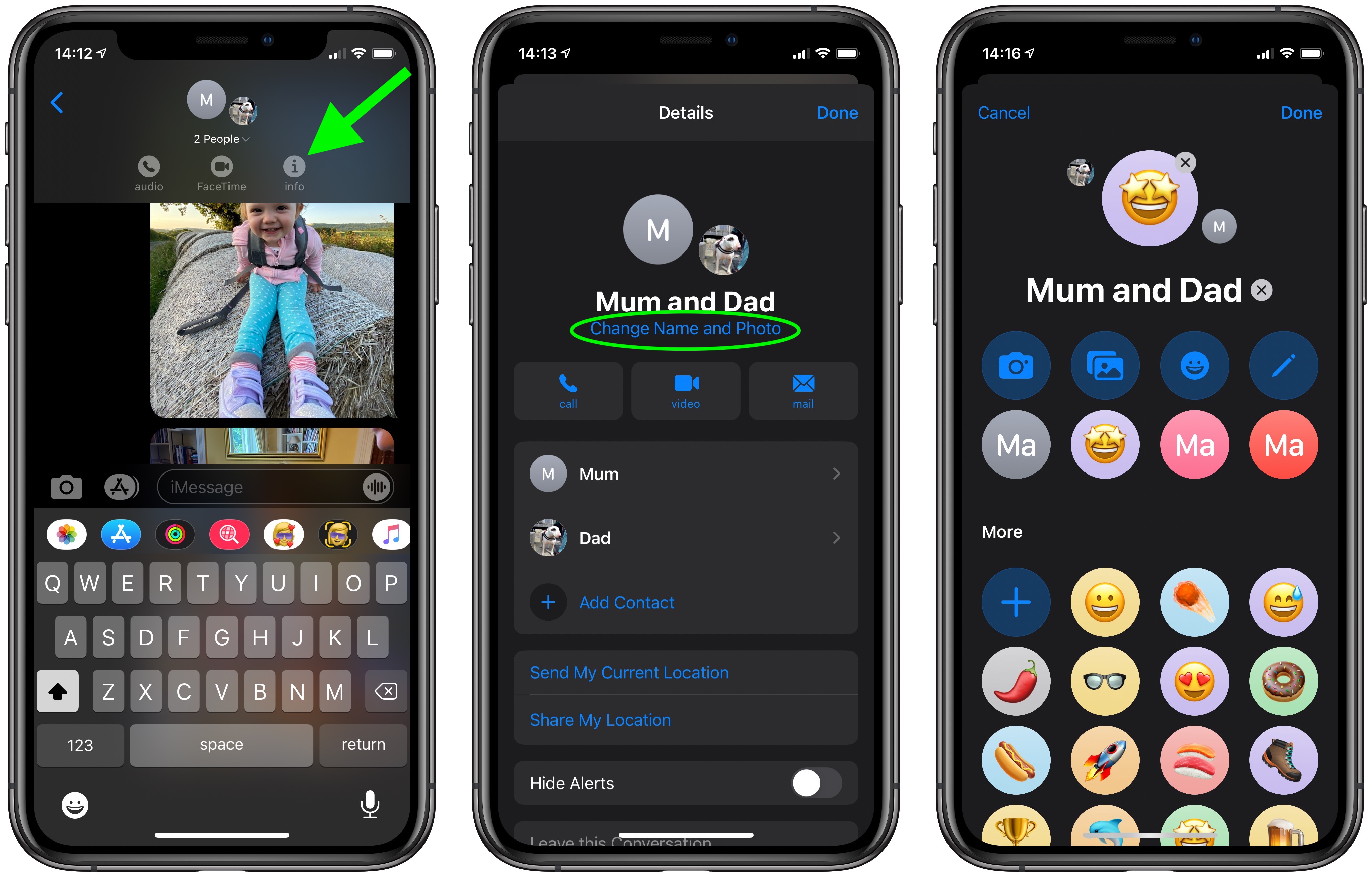 How To Set A Photo And Name For A Group Chat In The Ios 14 Messages App Macrumors