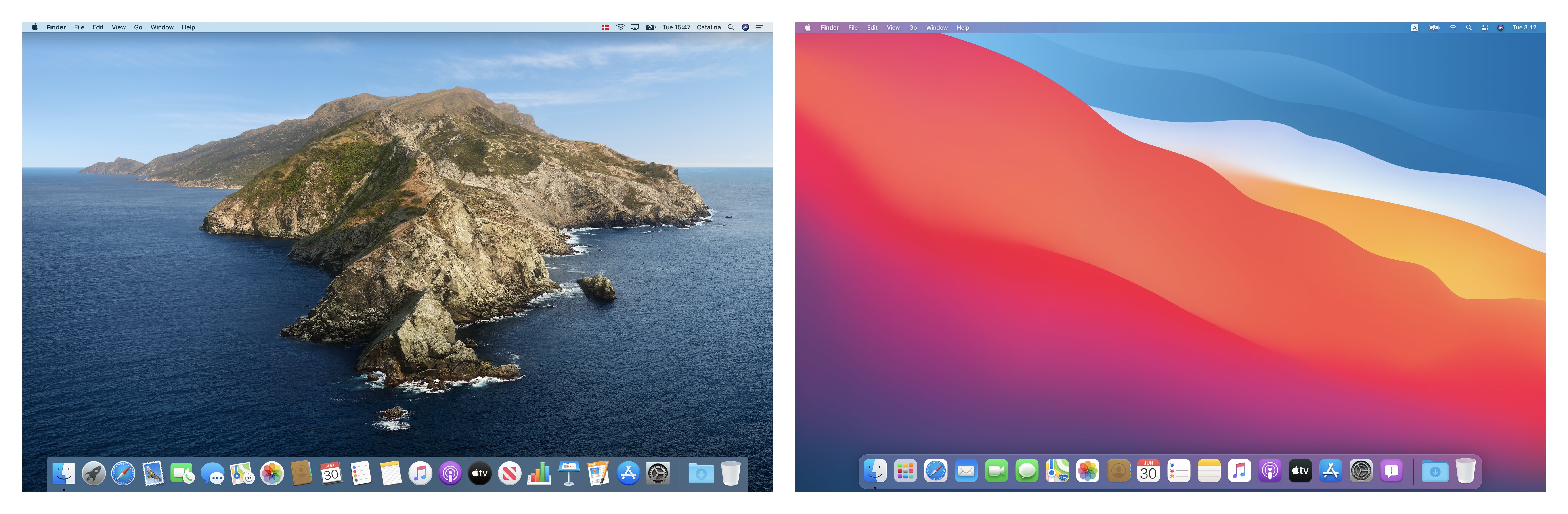 Developer's Visual Comparison of macOS Catalina and Big Sur Offers ...