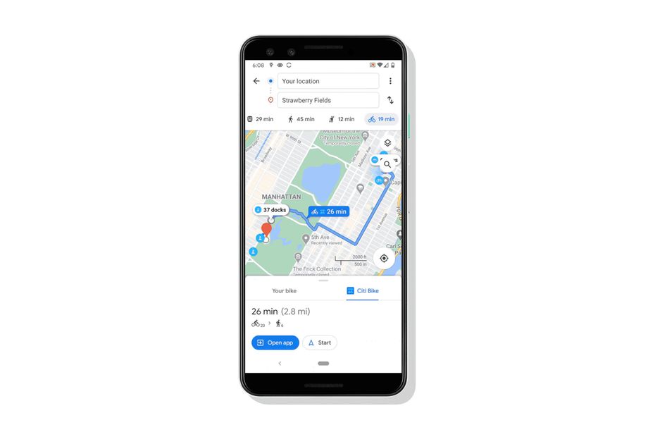 docked bike google maps