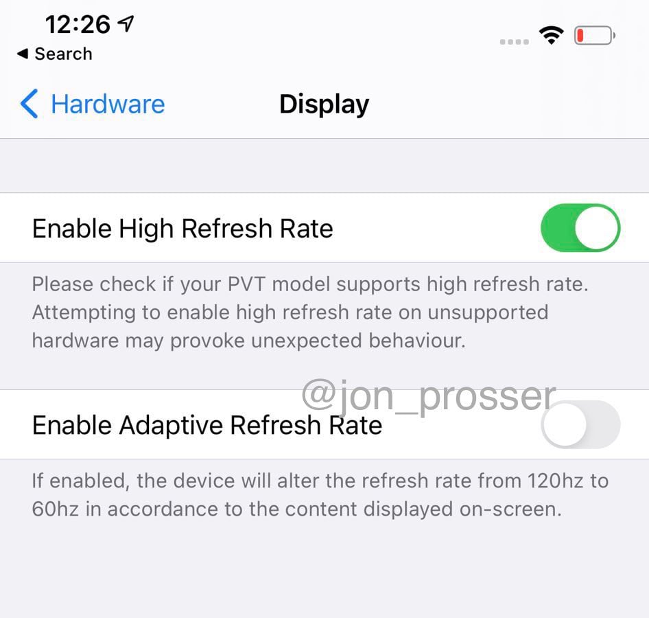 Alleged Screenshots From iPhone 12 Pro Max Settings Suggest 120Hz Display, LiDAR Functionality thumbnail