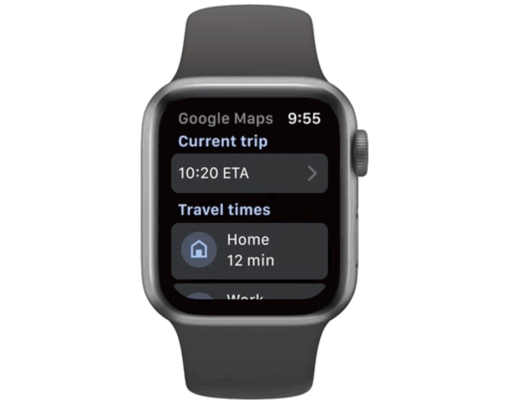 Google maps shop apple watch