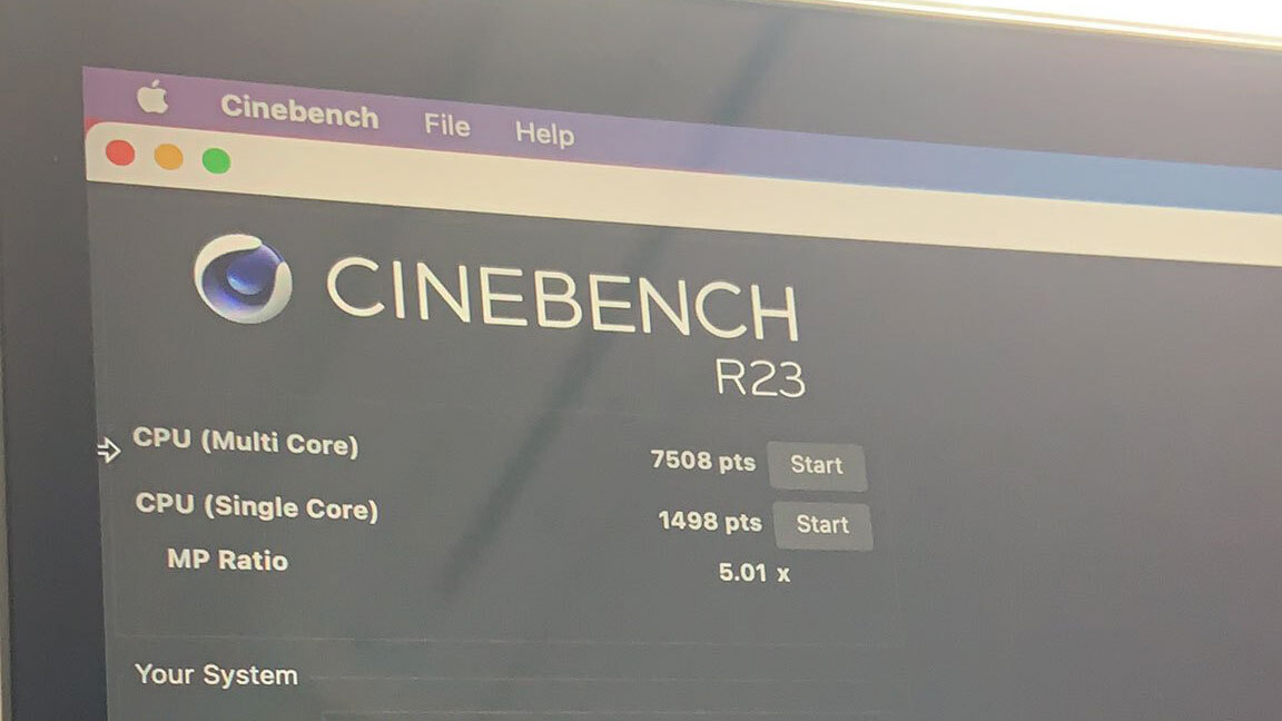 m1 macbook pro cinebench