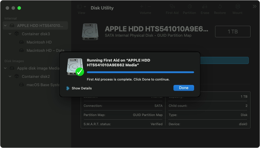 disk utility mac internal hard drive not showing up