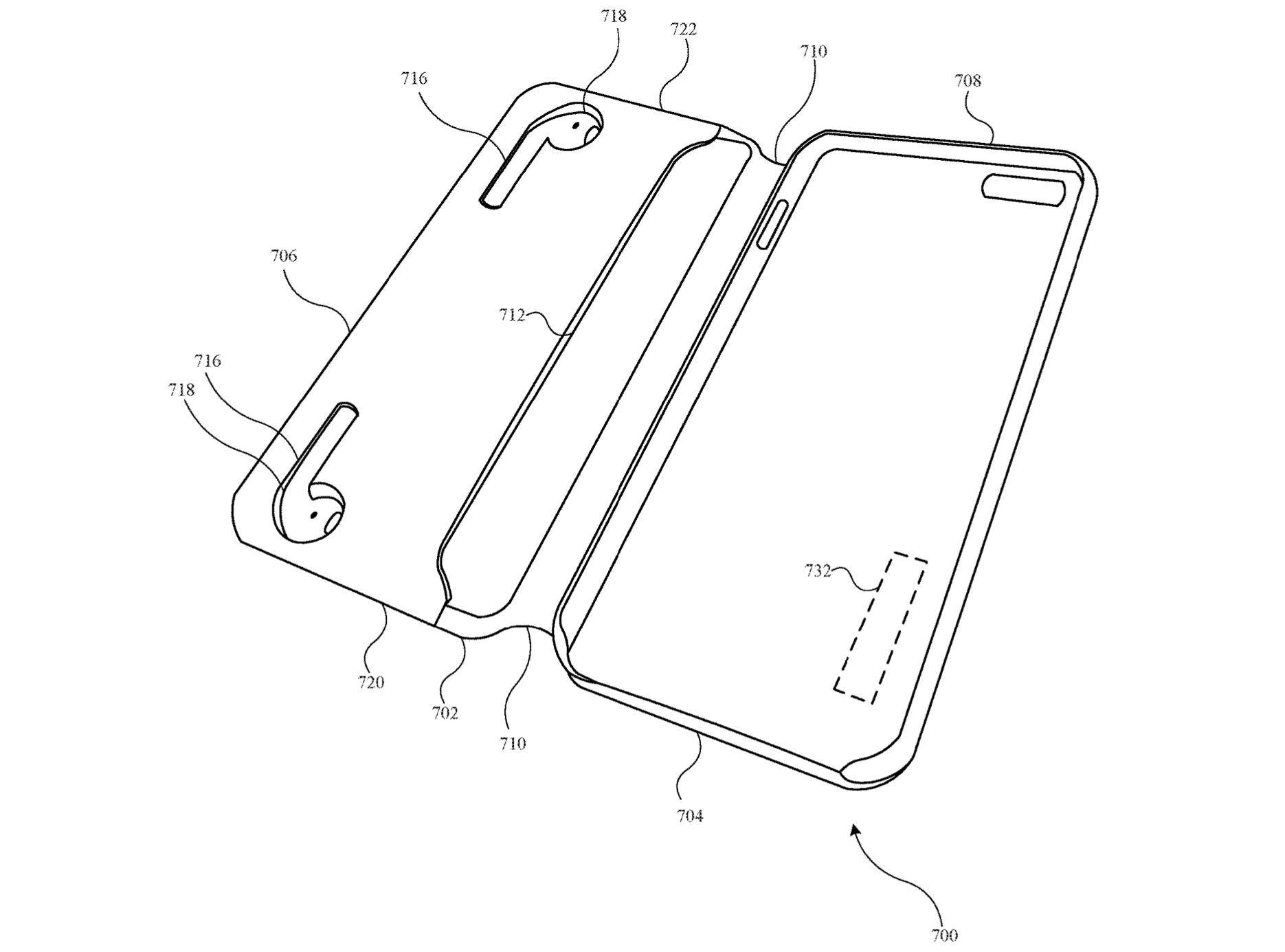 airpods iphone case patent folio