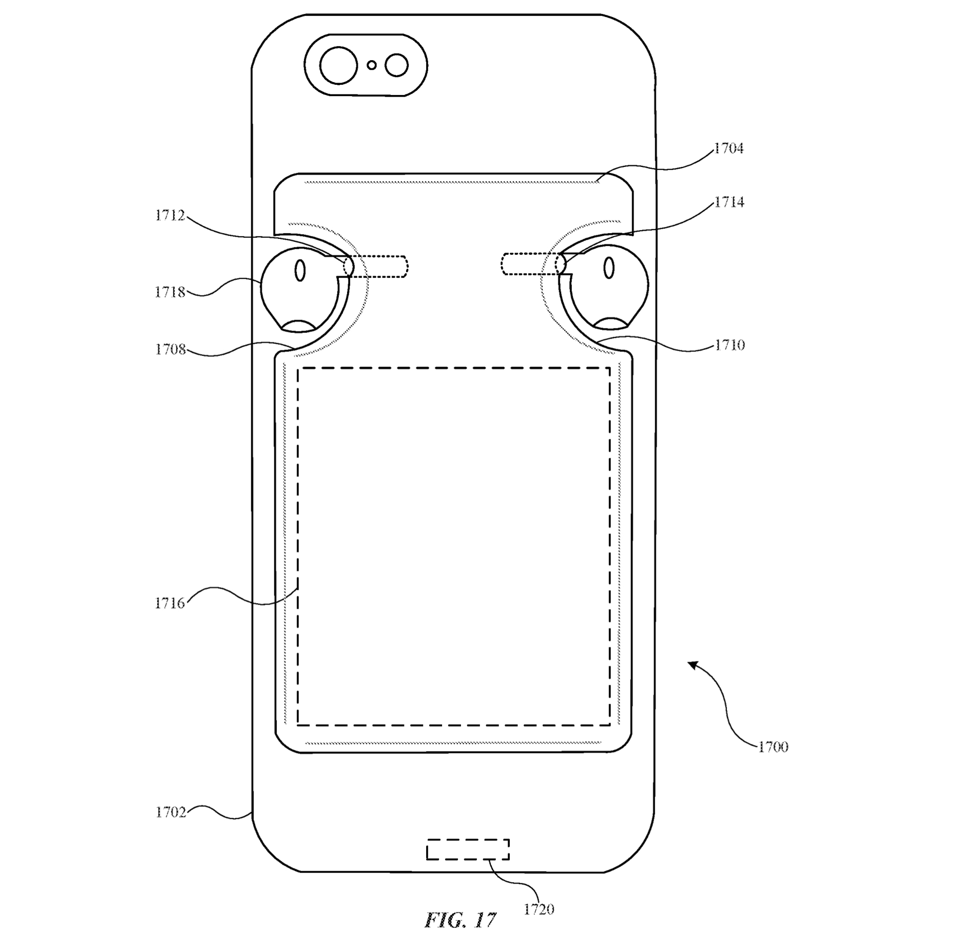 airpods iphone case patent rear