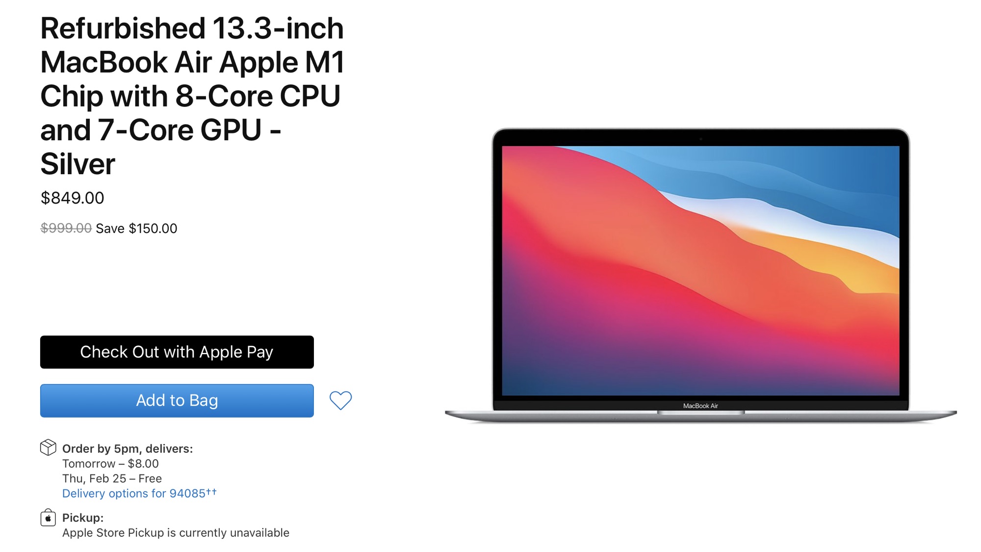 macbook m1 refurb