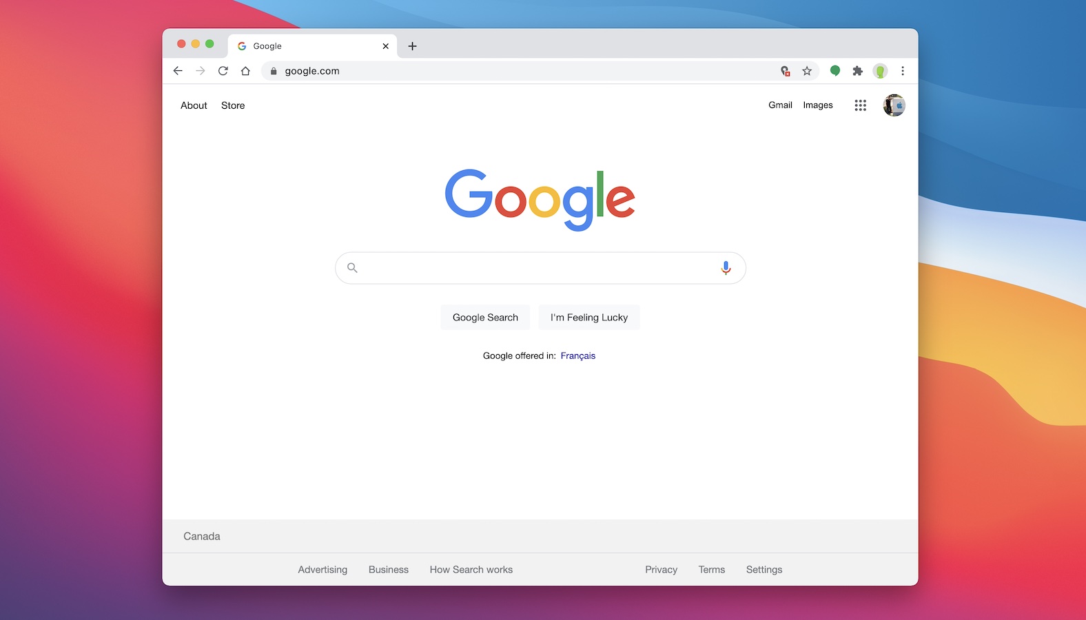 google chrome macos big sur