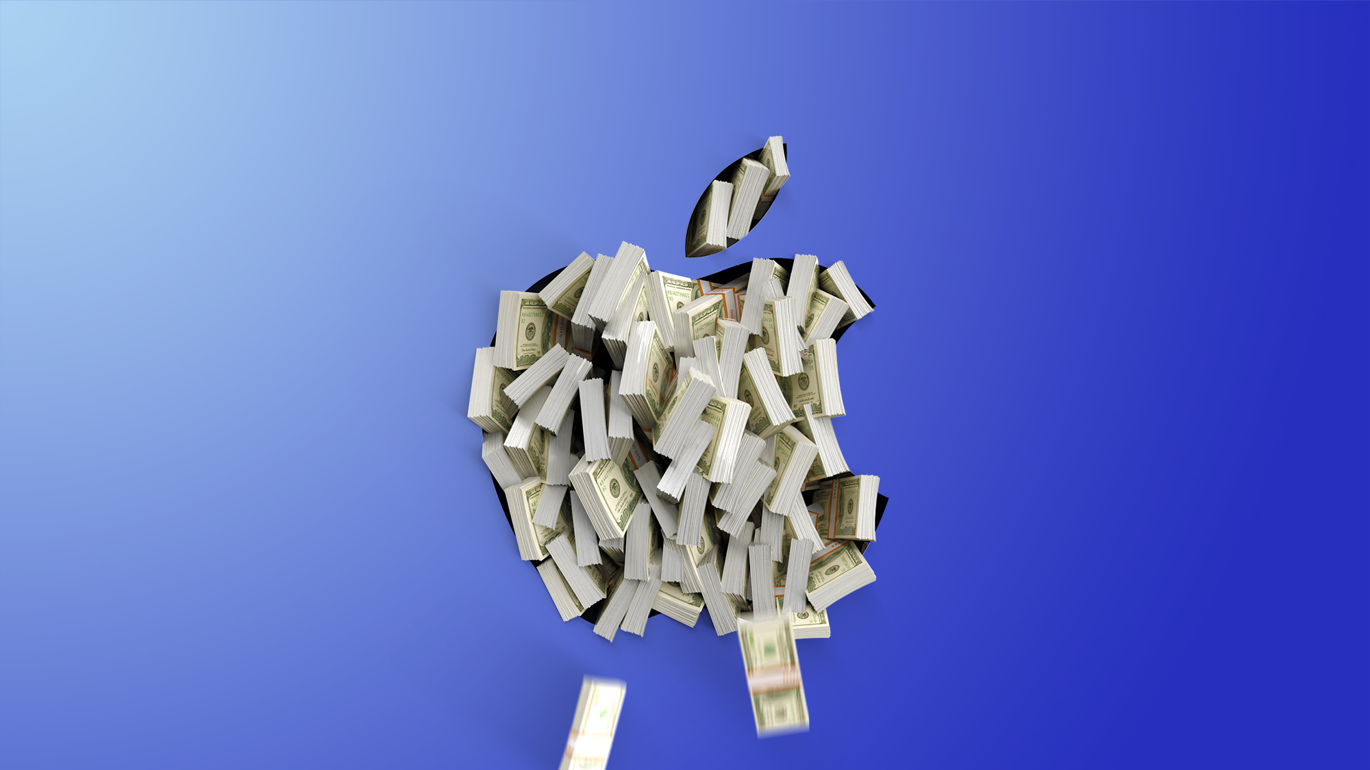 Apple Logo Cash Blue