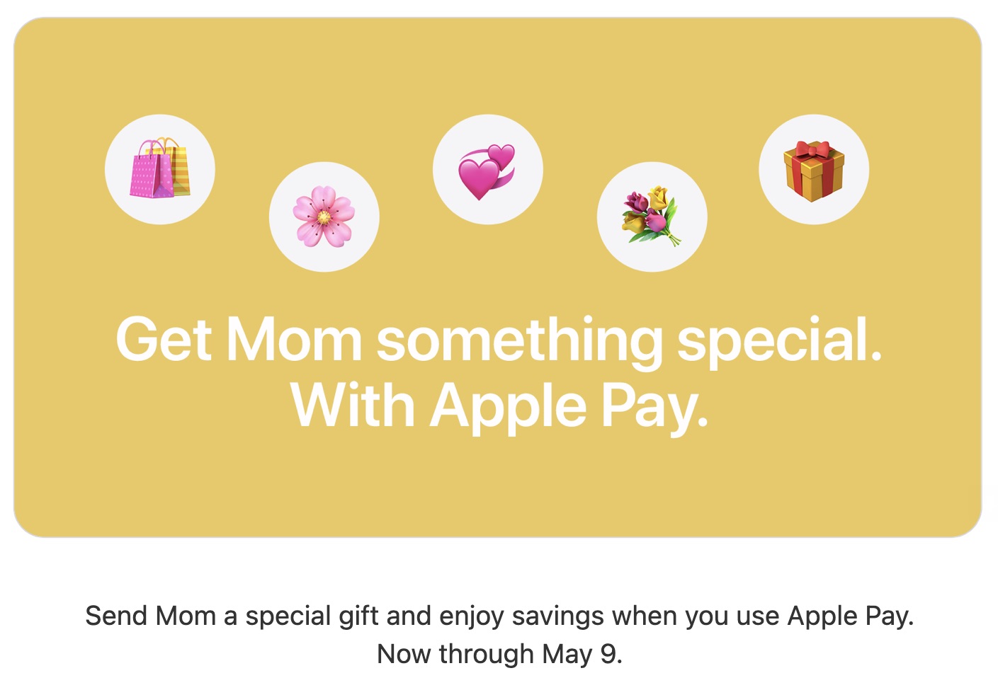 apple pay promo mothers day