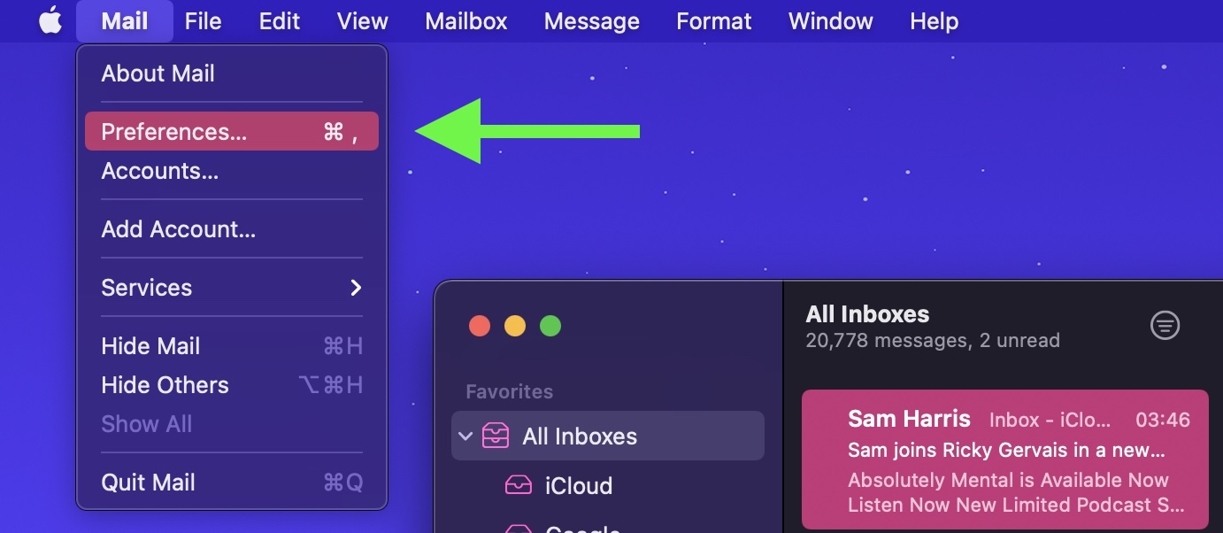 set emporia email up on mail for mac