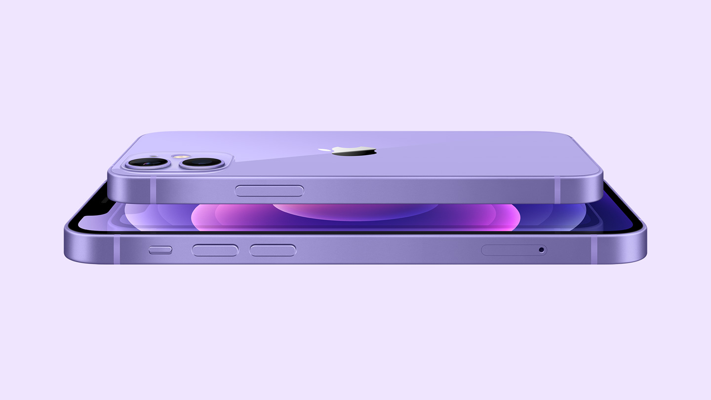 purple iphone 12 and 12 mini