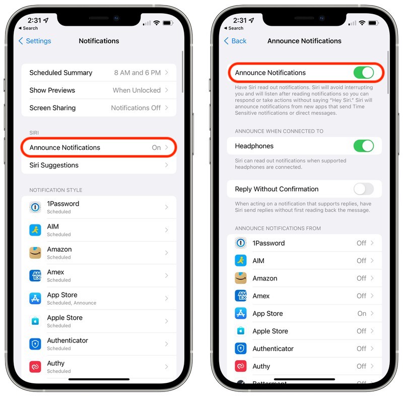 iOS 15: How to Have Siri Announce Your Notifications - MacRumors