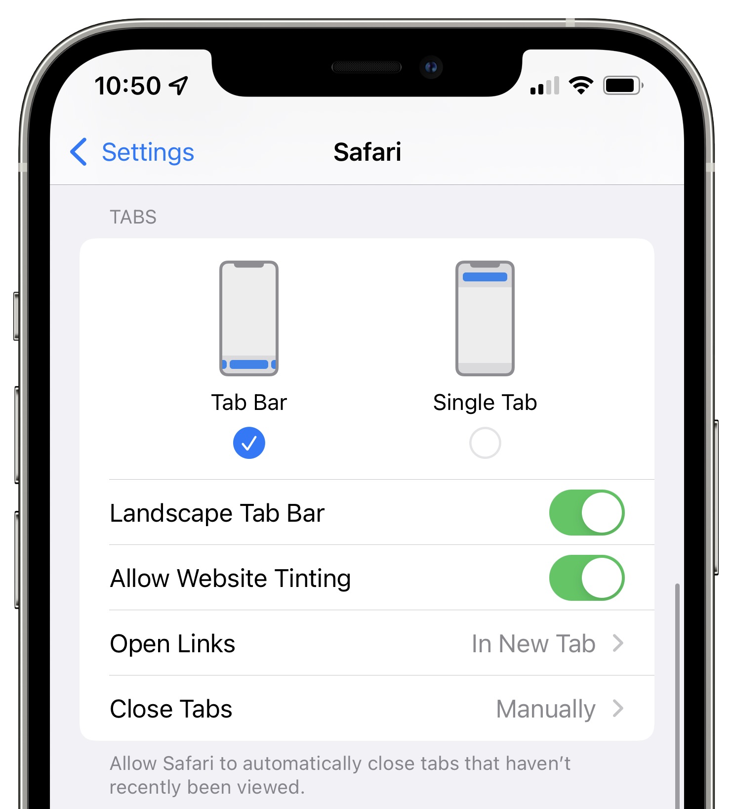 ios 15 beta 6 safari options