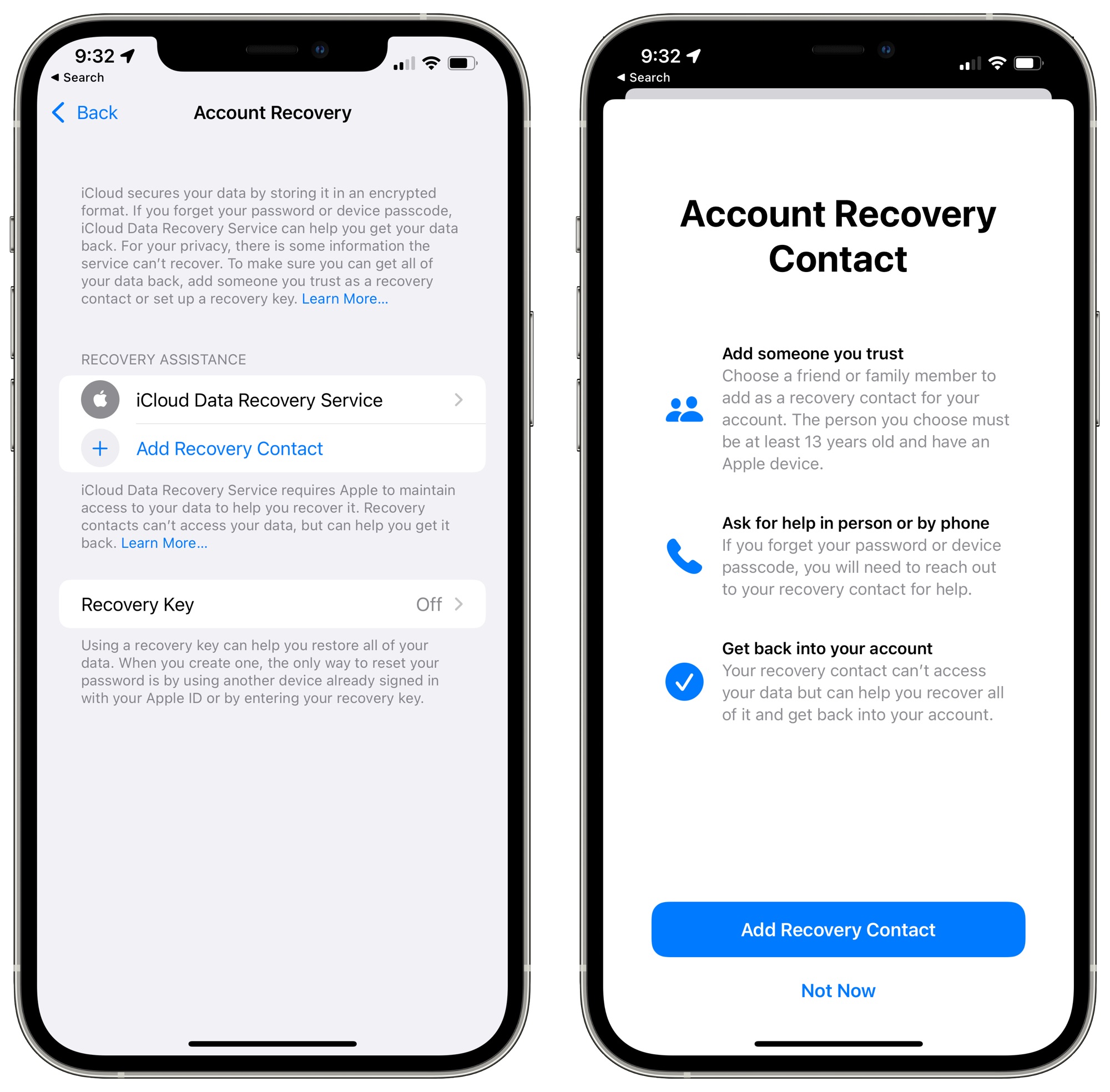 Your device password. Apple account Recovery.