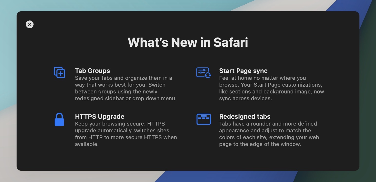 safari 15 mac whats new