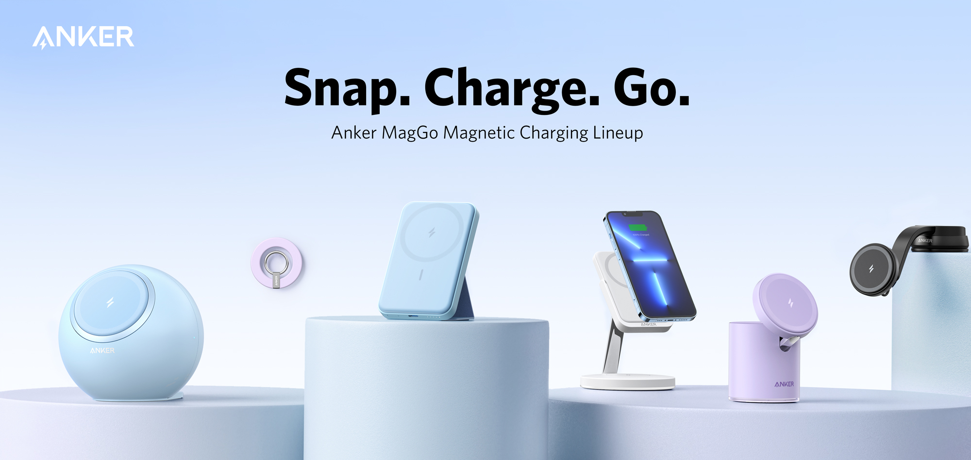 PopSocket x Anker PowerCore MagGo 5k Portable MagSafe Charger and Grip