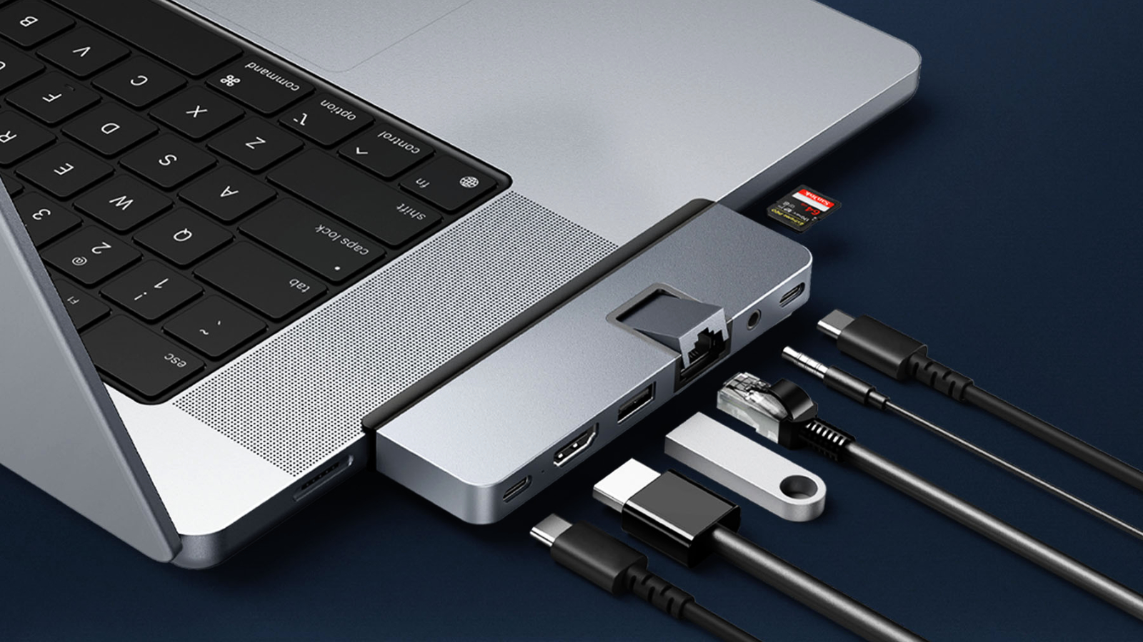 Hyper DUO 7-Port USB-C Hub USB-C Docking Station for Apple MacBook