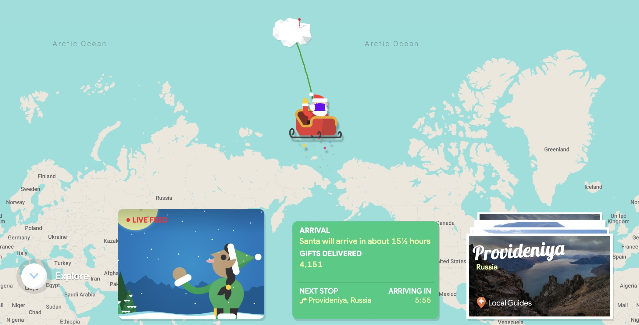 Track Santa’s Journey From the North Pole Using Google’s Santa Tracker