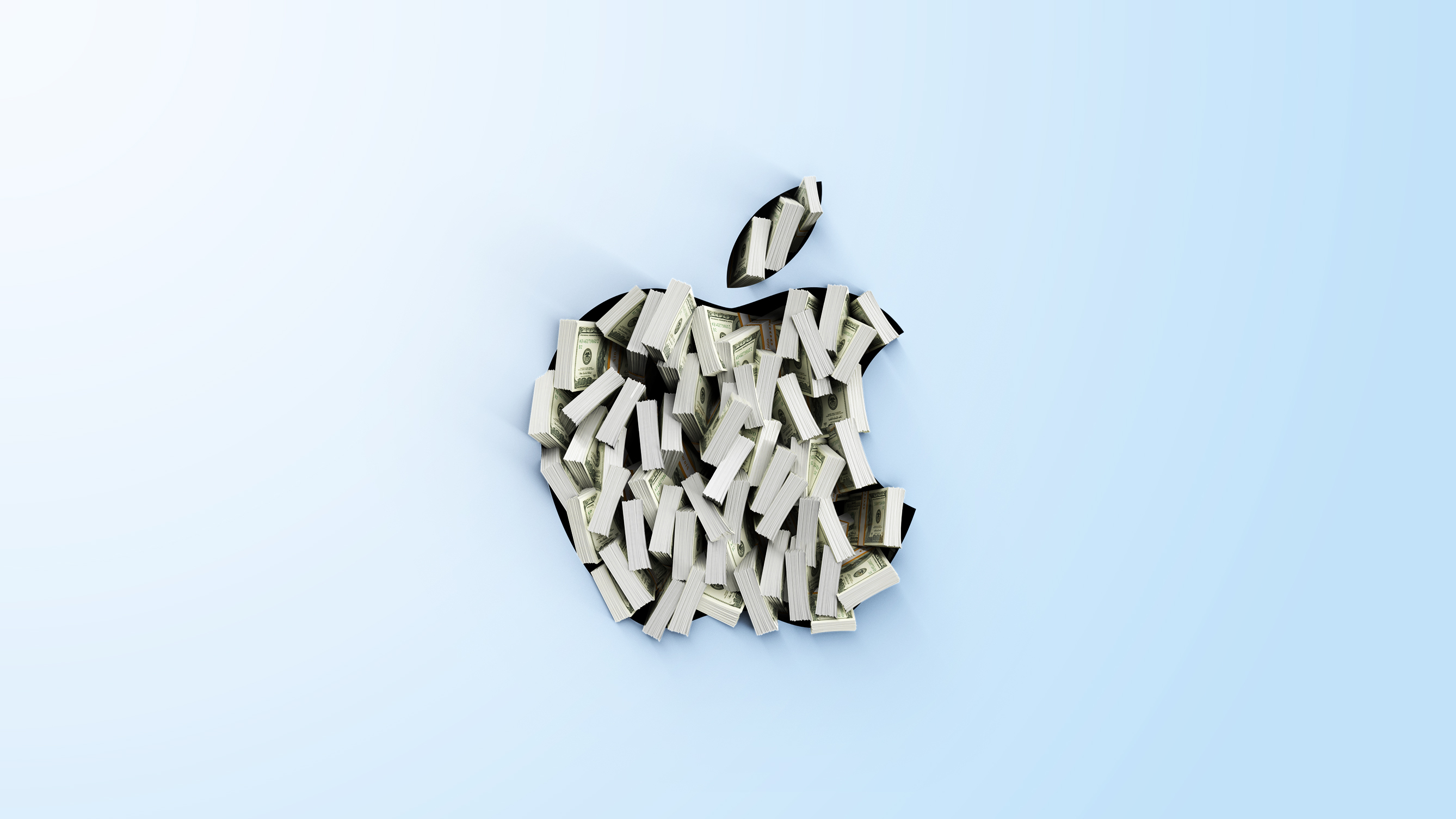 Apple Logo Cash Feature Blue