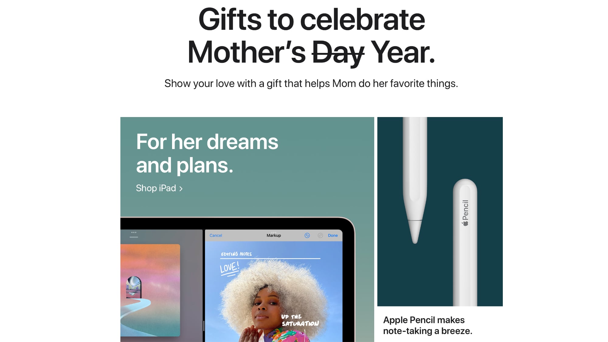 Apple Shares Mother’s Day Gift Guide Recommending iPads, AirPods, AirTags, iPhones and More