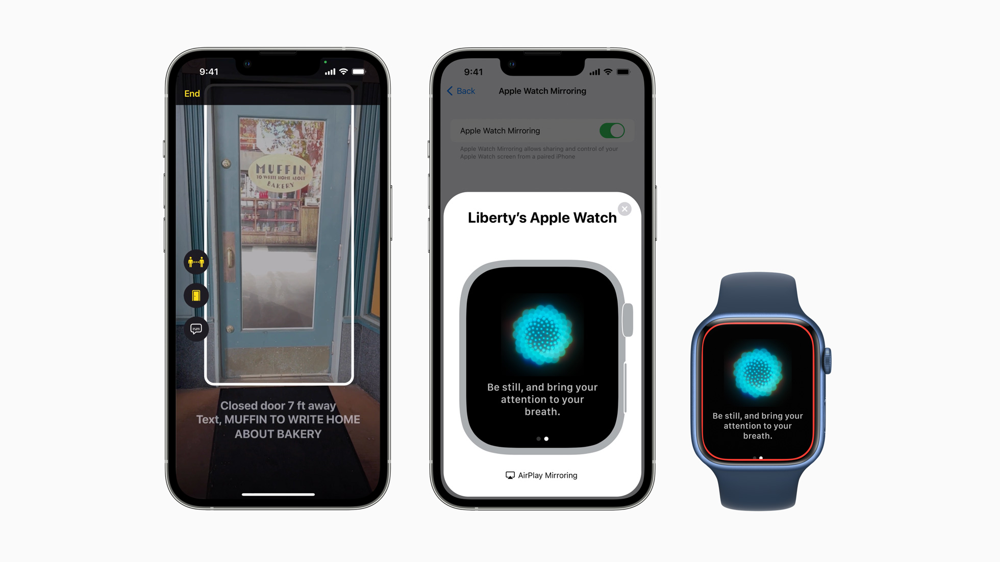 Apple Previews New Door Detection, Apple Watch Mirroring, and Live Captions Accessibility Features
