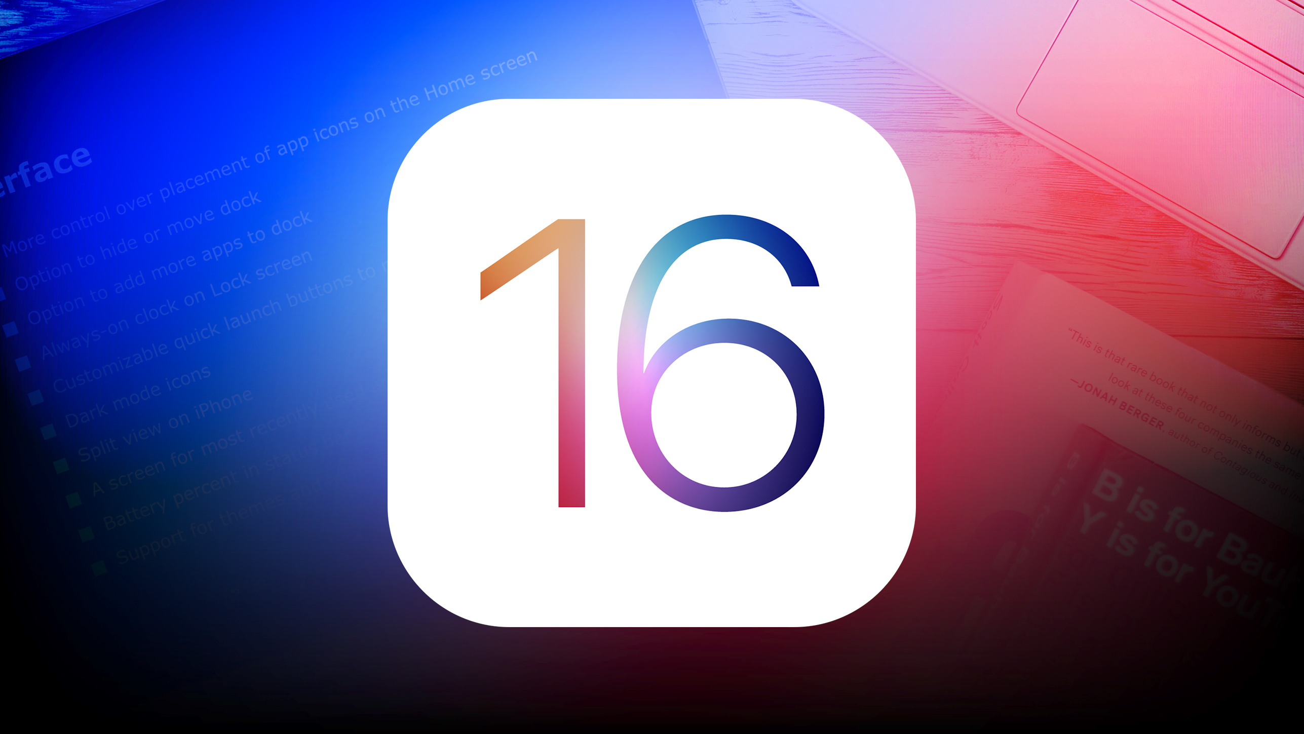 iOS 16 mock for feature wishlist