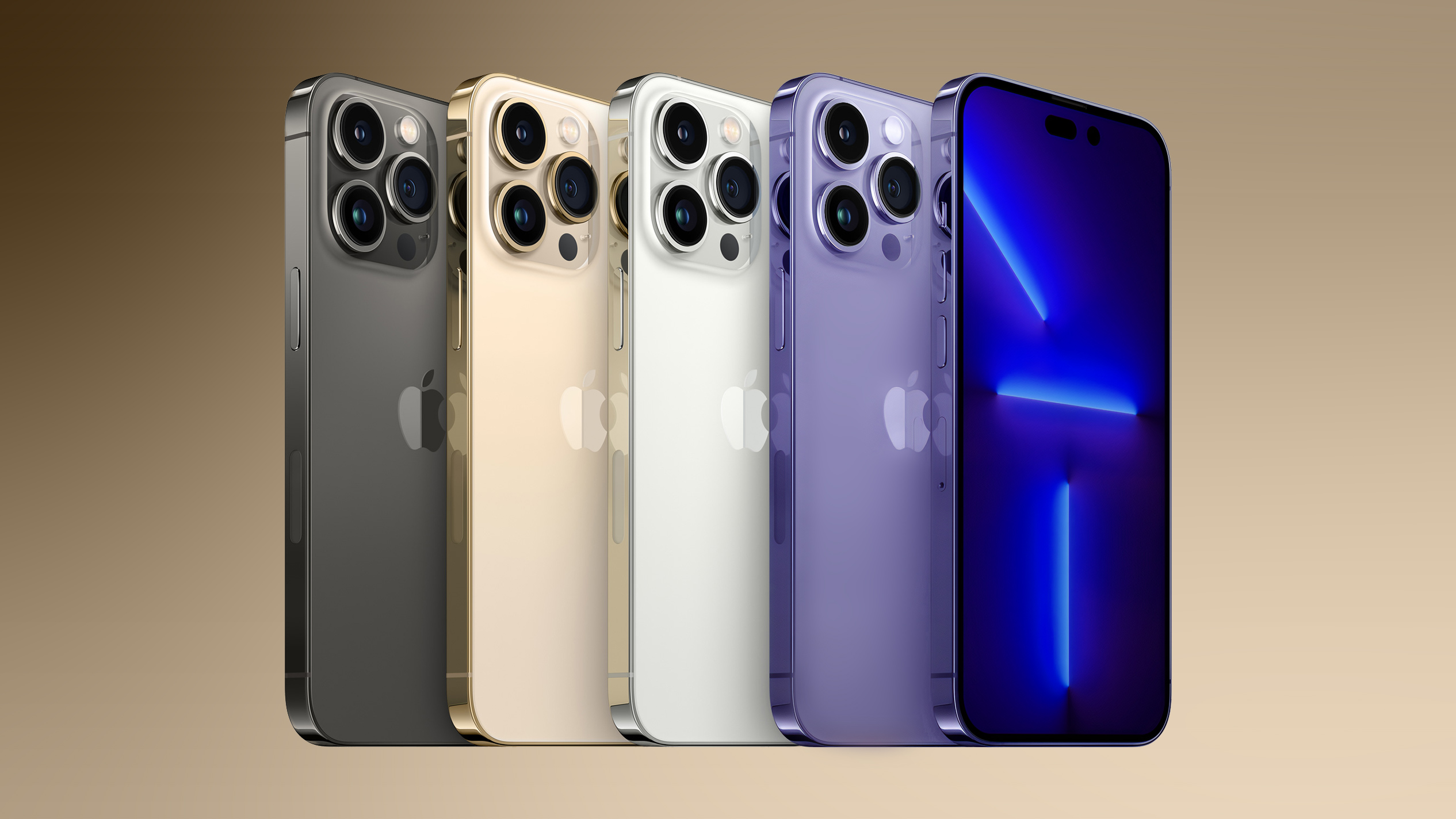 iPhone 14 Pro Lineup Feature Gold