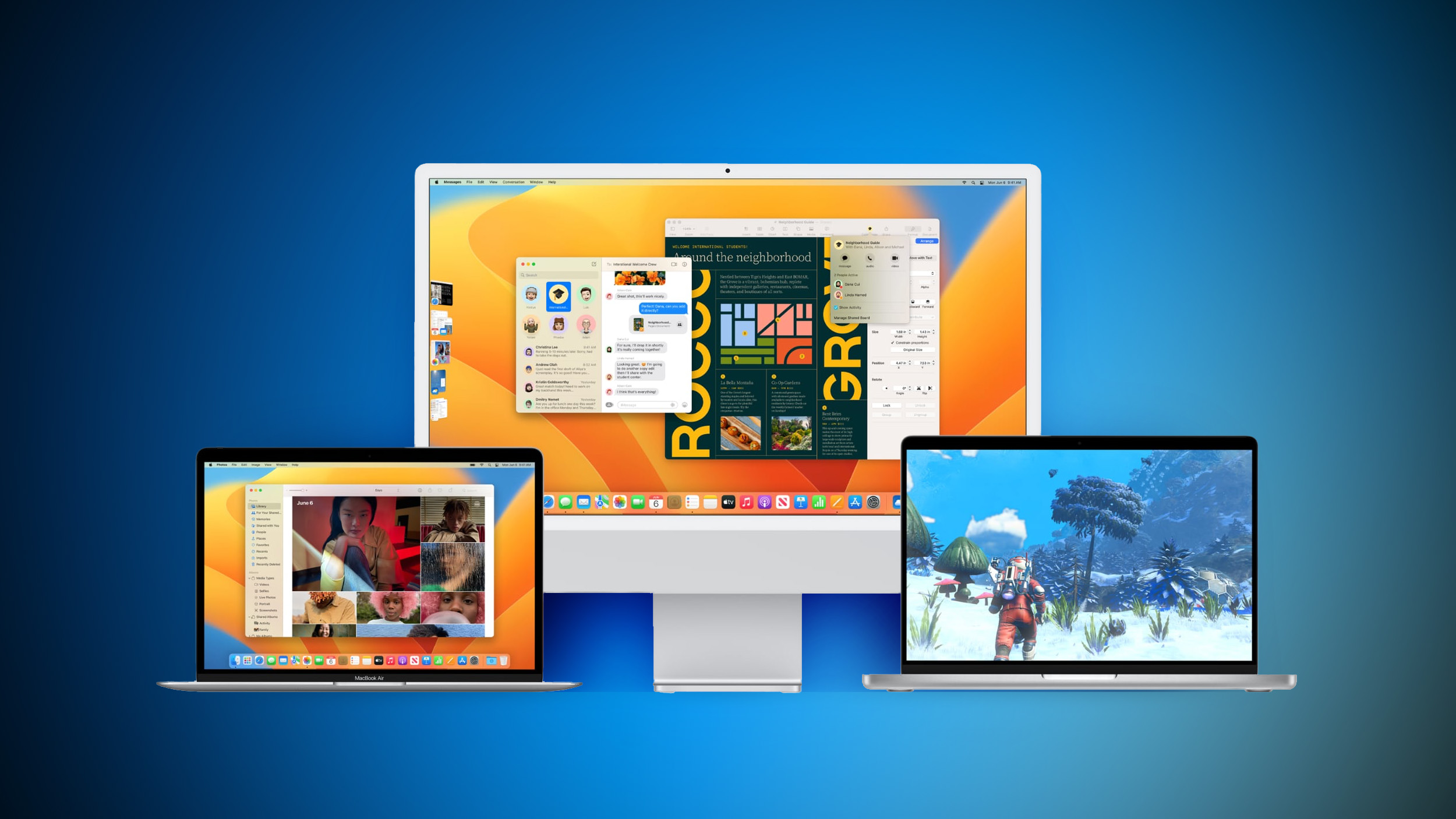 Ventura Macs Feature Blue - اپل macOS 13.2.1 را با رفع اشکالات و به‌روزرسانی‌های امنیتی منتشر کرد