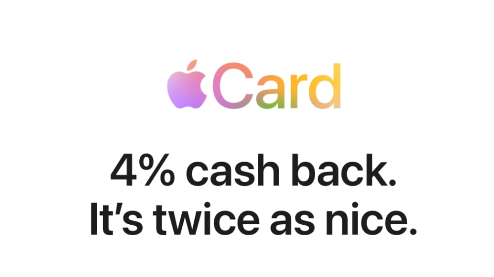 Apple Offering Apple Card Owners 4% Daily Cash Back at Select Stores in July
