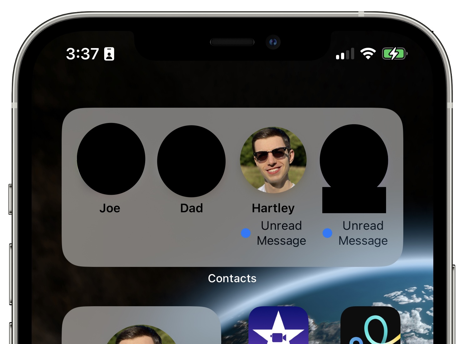 ios 16 contacts widget unread messages