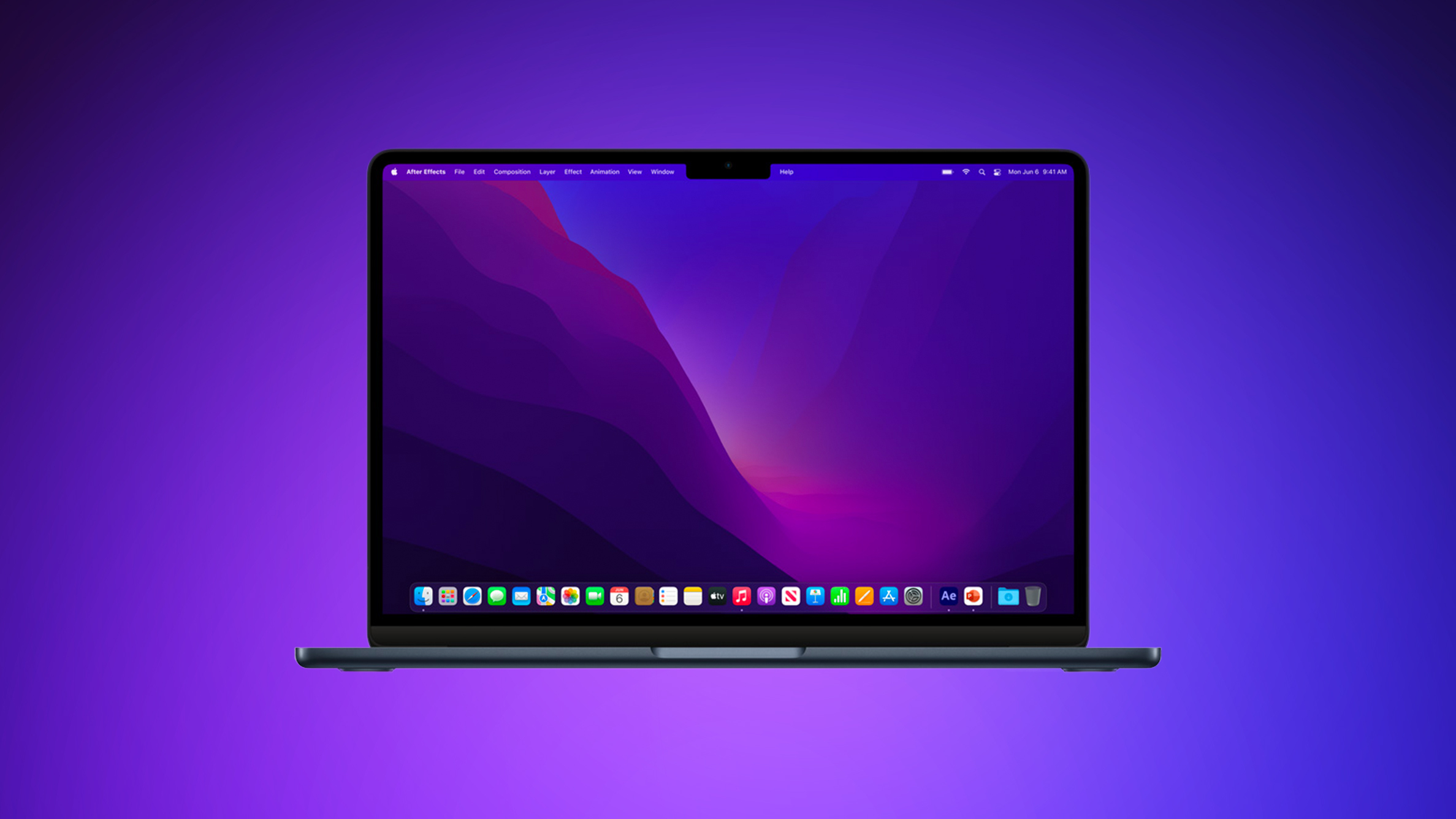 MacBook Air M2 Chip Purple Feature