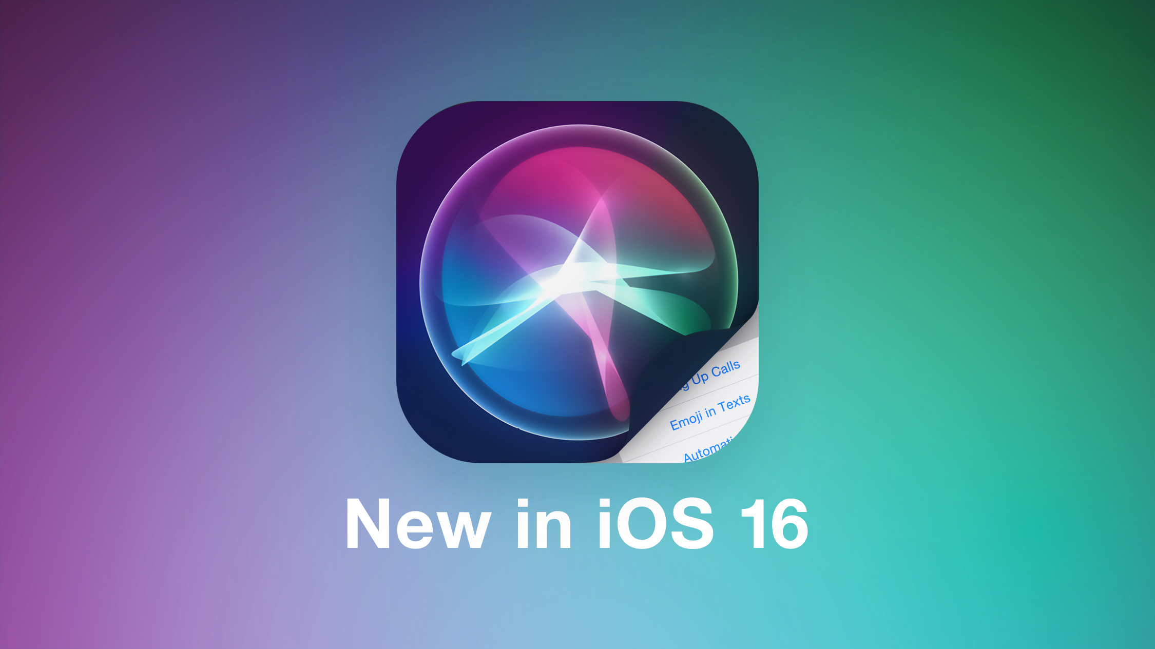 iOS 16 Siri Guide Feature