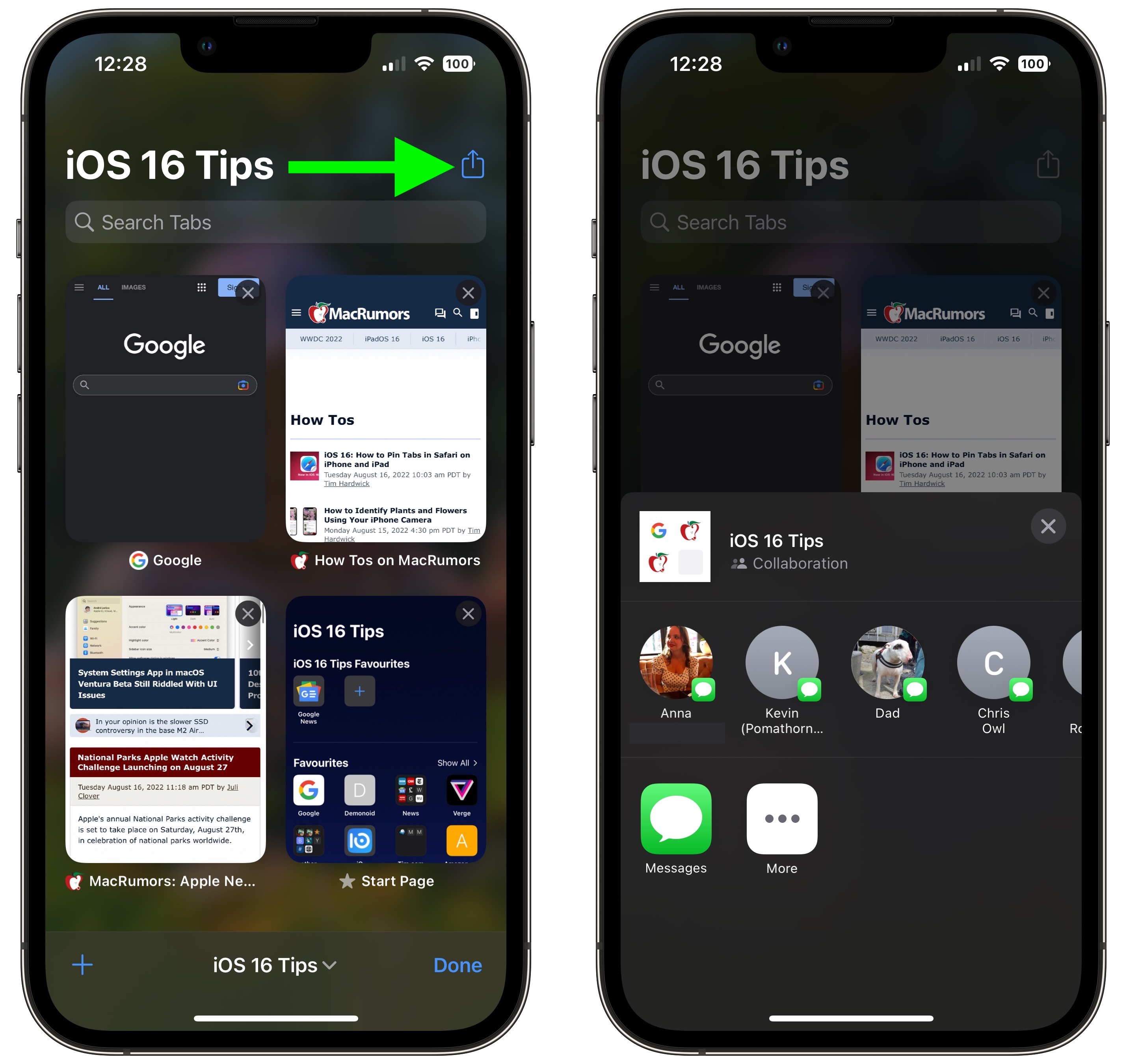 1share tab groups ios - iOS 16: نحوه اشتراک گذاری گروه های تب سافاری