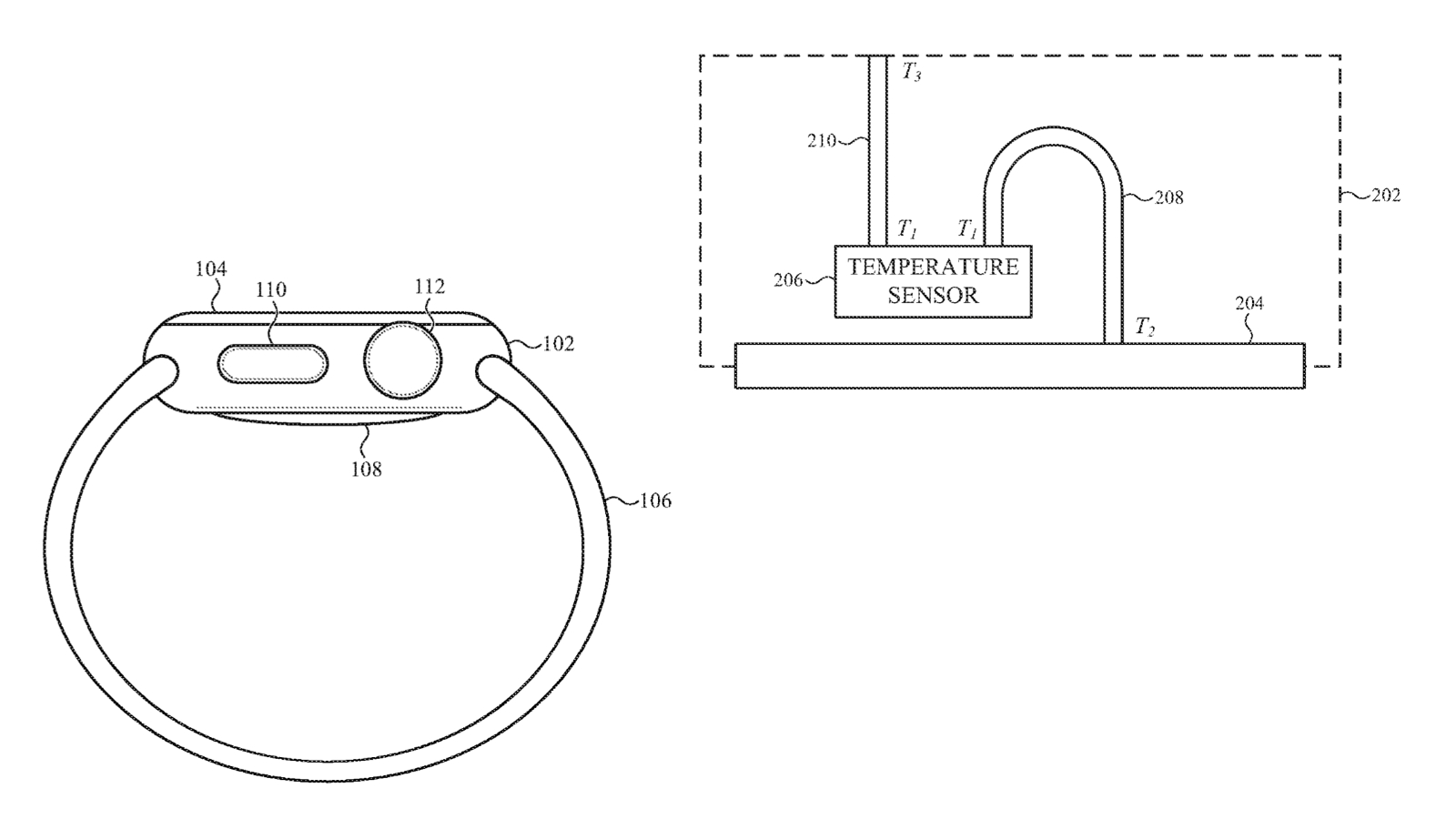 apple watch temperature sensor patent