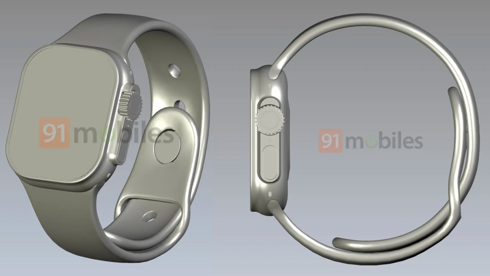 Apple Watch ‘Pro’ CAD Shows Flat Screen Design With Extra Button, Protrusion Housing Digital Crown and Side Button