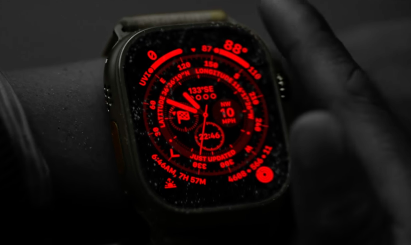 Black watch red online face