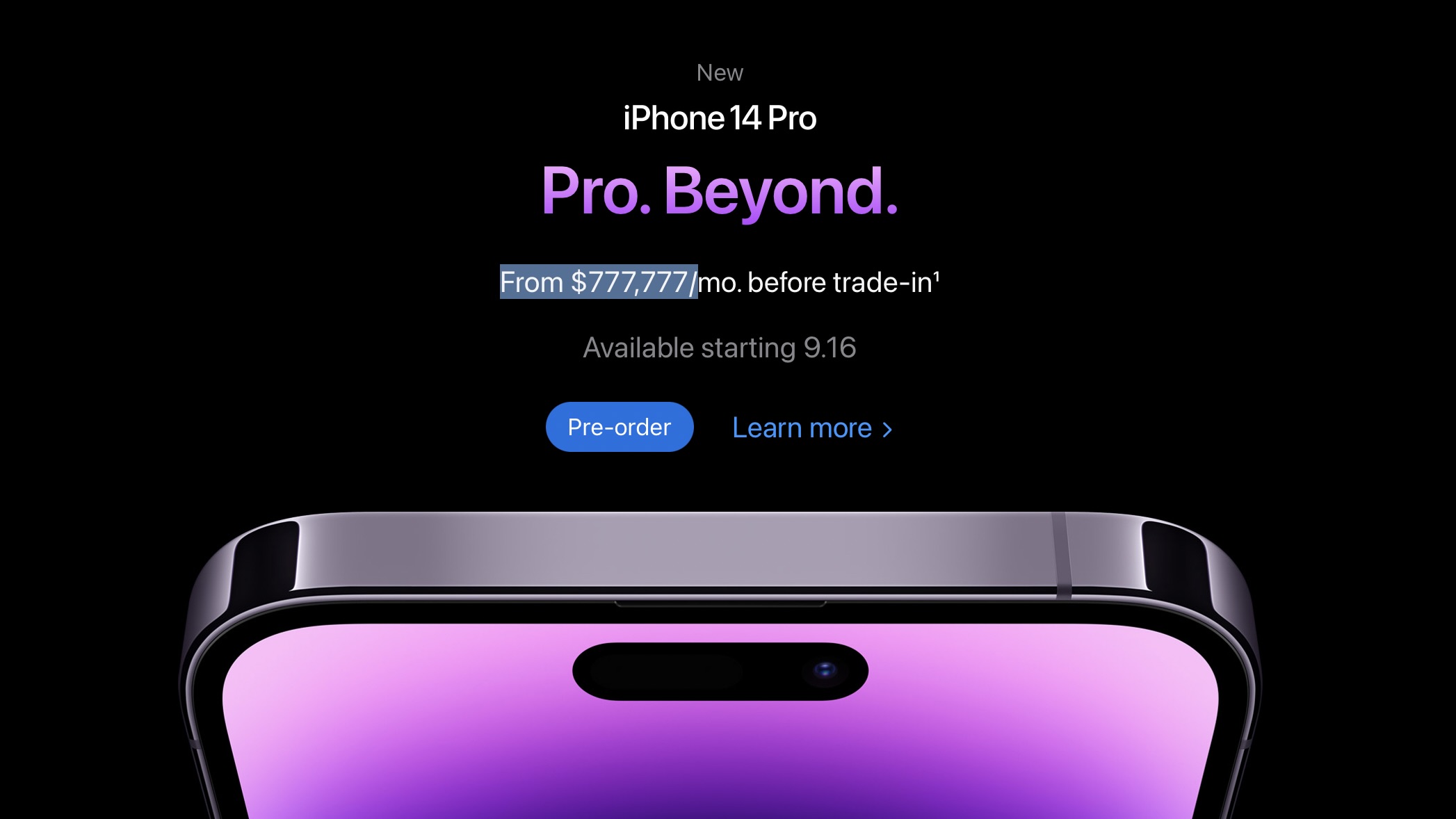 Apple’s Website Erroneously Says Latest iPhone and Apple Watch Costs $777,777 a Month [Update: Fixed]